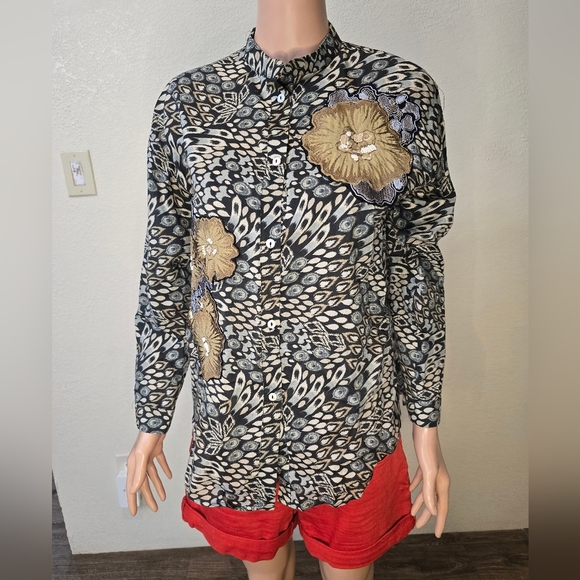 ETHNC Classics Floral Blouse Size Small - Picture 1 of 10